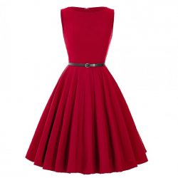 röd klänning audrey hepburn