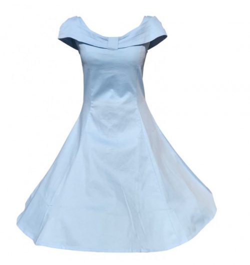 Stor storlek Ljusblå klänning veronika