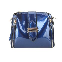 Lackväska marinblå handväska Retro