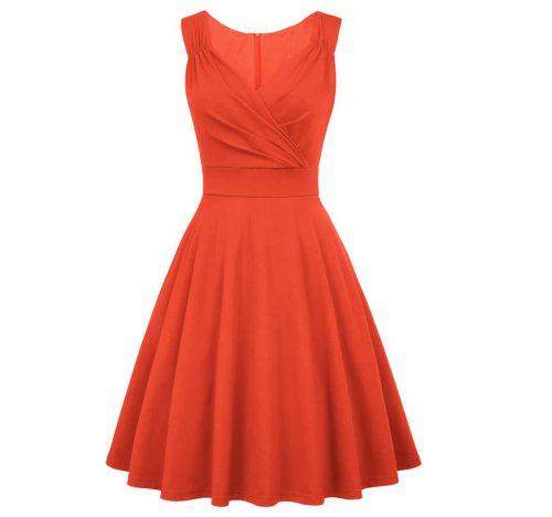 Orange klänning