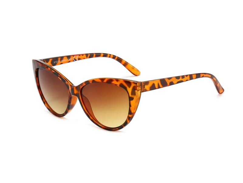 Cat eye leopard solglasögon 50 tals utseende