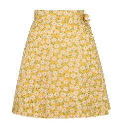 Strandkjol sarong gul med ficka retro