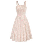 Romantisk rosa vit klänning 50 tal Retro