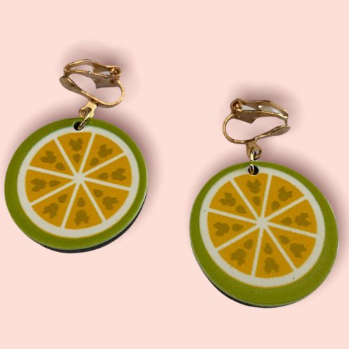 Örhängen med clips citrus