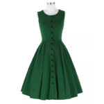 Grön retro klänning Anna 50 tal