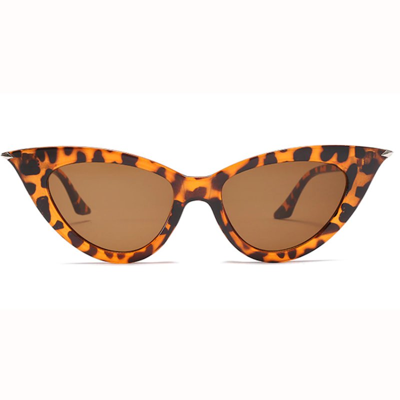 Cat eye leopard solglasögon