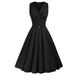 Elegant svart klänning i retro 50 tal stil
