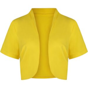 Bolero gul i plus size storlek